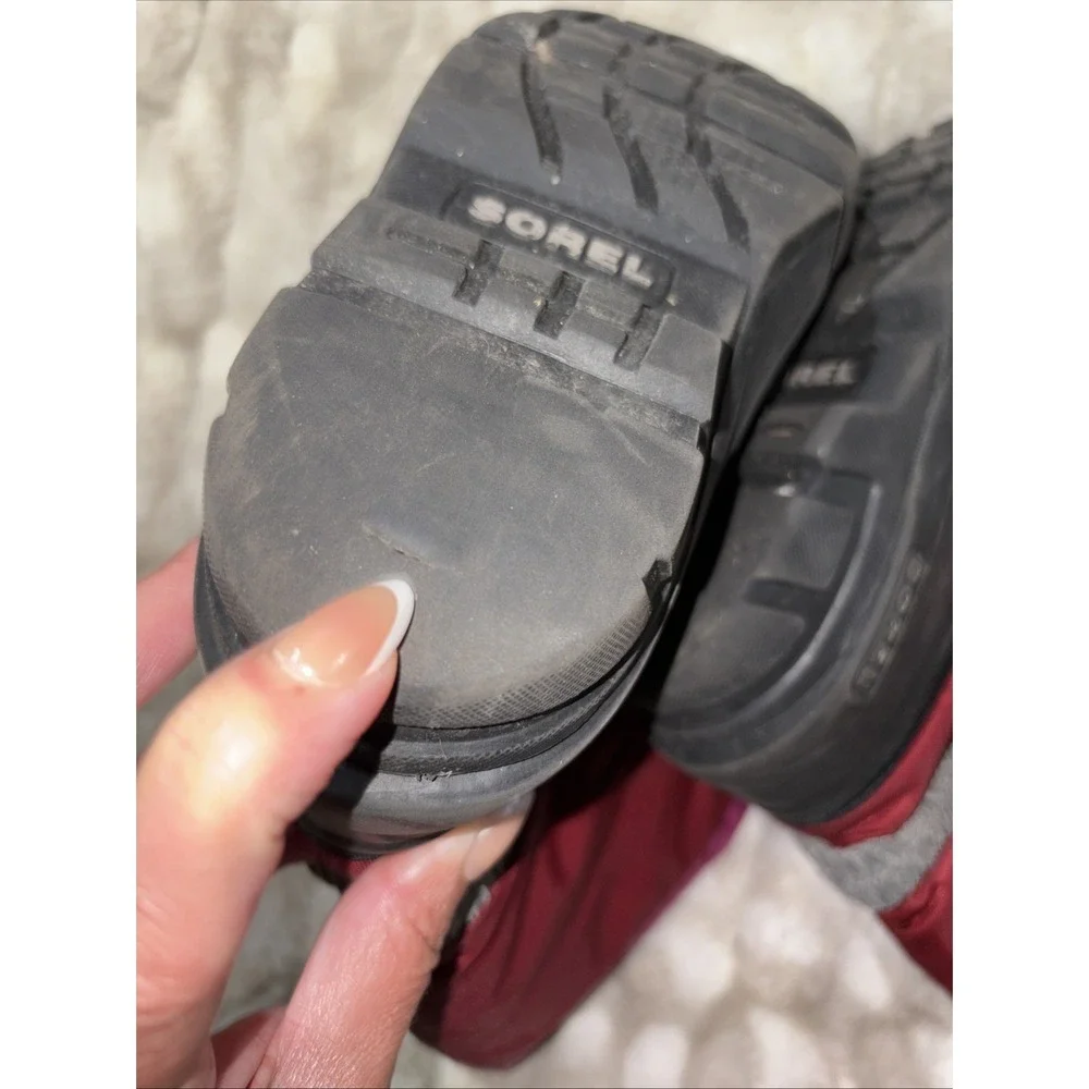 Sorel Flurry Waterproof Winter Snow Boots Pink Red NY1810-660 Girl Youth Size 13